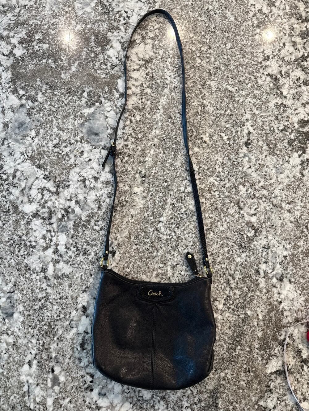 Coach Ashley crossbody leather snakeskin fabric purse